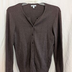 Croft and Barrow Women's Brown Cardigan Sweater